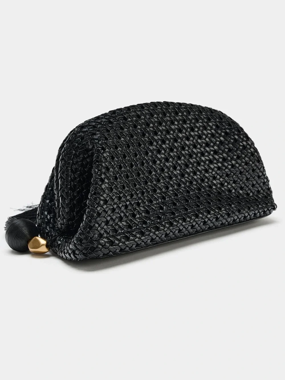 Zara Woven Clutch with Tassel
